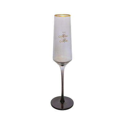 Miss To Mrs Champagne  Crystal Champagne Flute - Case of 4