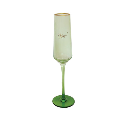 Yay Crystal Champagne Flute - Case of 4