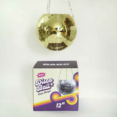 12" Disco Ball Planter - Gold