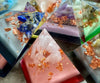 Orgonite Gemstone Pyramid - Himalayan Pink Salt -Blue