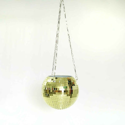 6" Disco Ball Planter - Gold