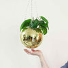 8" Disco Ball Planter - Gold