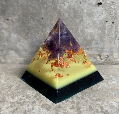 Orgonite Gemstone Pyramid - Amethyst