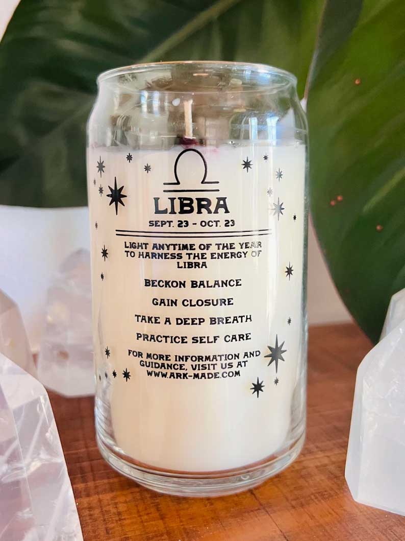 Libra, The Scales - Jewel Candle