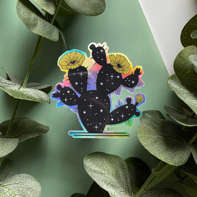 All Seeing Cactus Holographic Sticker - Case of 12