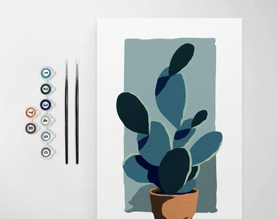 Potted Cactus Paint by Number Kit