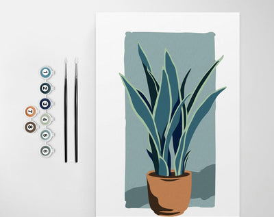 Potted Snake Plant Paint by Number Kit