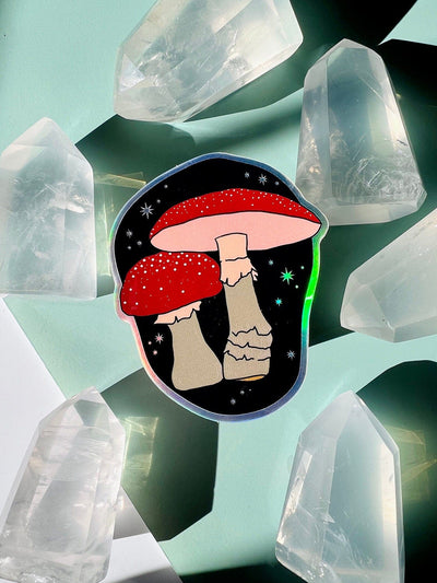 Celestial Mushroom Holographic Sticker - Case of 12