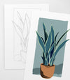 Potted Snake Plant Paint by Number Kit