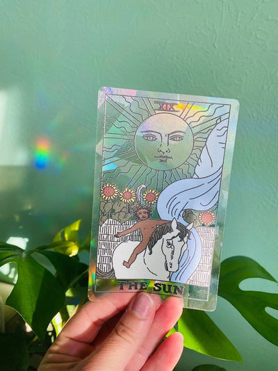 The Sun Tarot Card Suncatcher Sticker - Case of 6